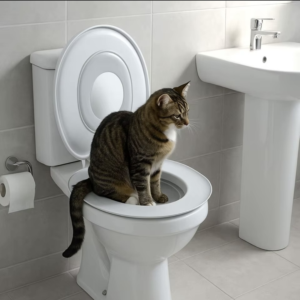 Toilette Riutilizzabile per Gatti con Ventosa