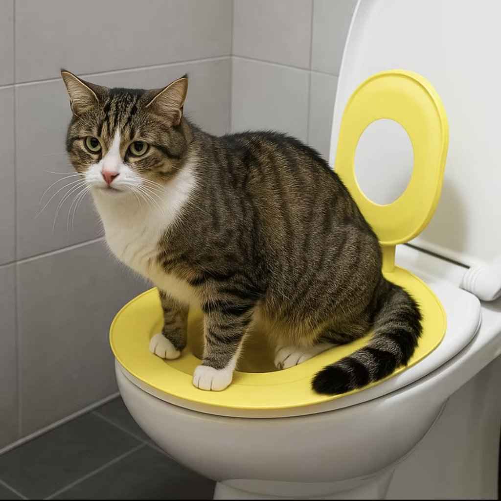Toilette Riutilizzabile per Gatti con Ventosa