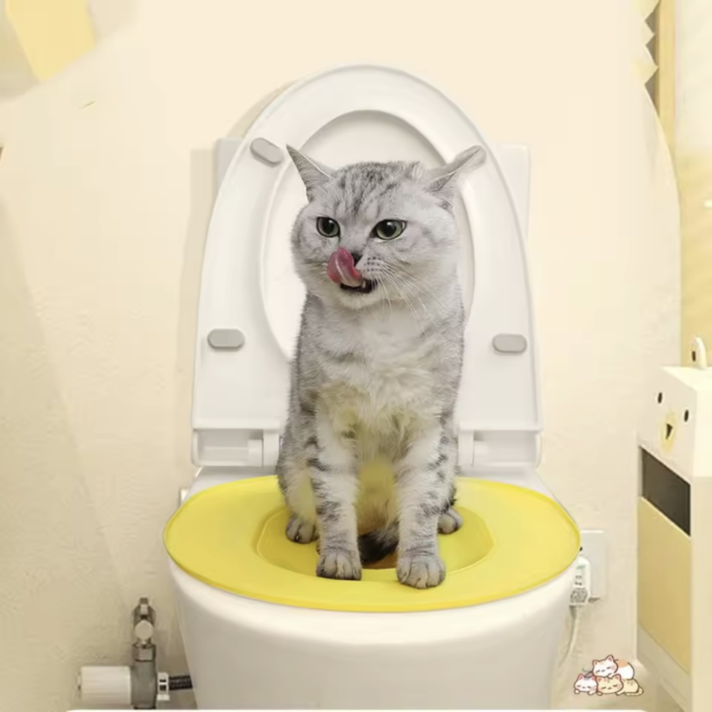 Toilette Riutilizzabile per Gatti con Ventosa