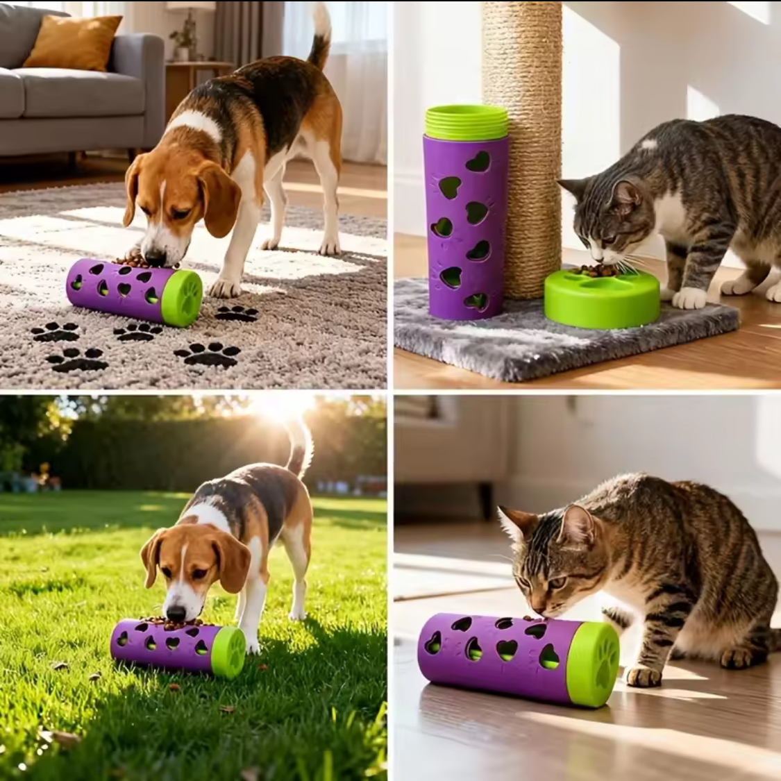 Dispenser Interattivo per Cani e Gatti – Gioco Lento e Anti-Morso